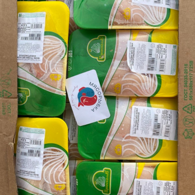 Филе куриных грудок Приосколье подложка, упак 12 кг